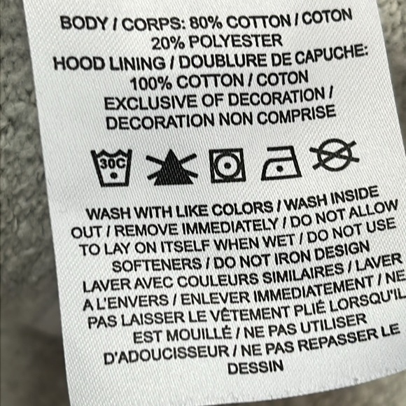 Kids Nike Heather Gray Hoodie with Orange Highlights size large - Picture 8 of 11